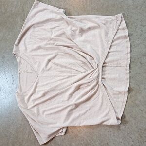 Garnet Hill Organic Cotton Lyocell Blend Rouched Women's Top Large